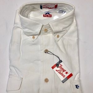 Men’s TONY LAMA White L Button Down Shirt